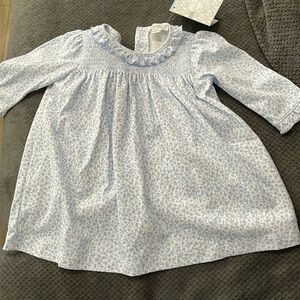 Kissy kissy blue and white floral smocked dress